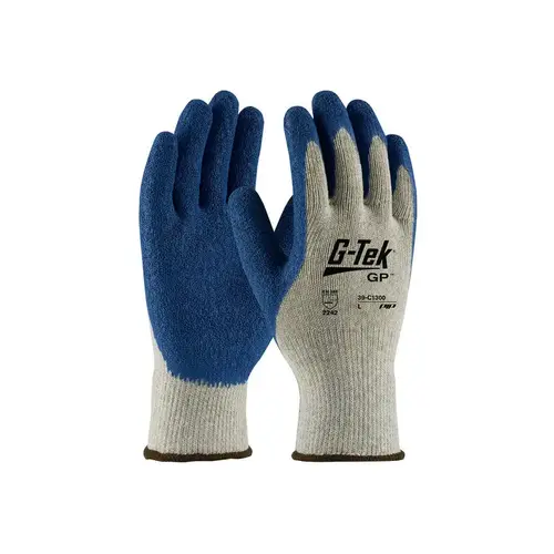GP 39-C1300 Blue/Gray Medium Cut-Resistant Gloves - Latex Coating - 10" Length Pair