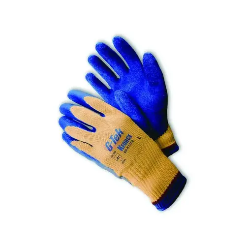 KEV 09-K1300 Blue/Yellow 2XL Cut-Resistant Gloves - ANSI A4 Cut Resistance - 11.3" Length Pair KEV 09-K1300 Blue/Yellow 2XL Cut-Resistant Gloves - ANSI A4 Cut Resistance - 11.3" Length Pair