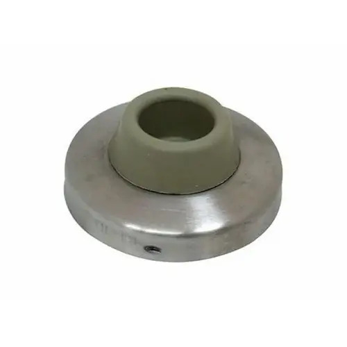 Solid Brass 2-1/2" Concave Wall Bumper Satin Chrome Finish