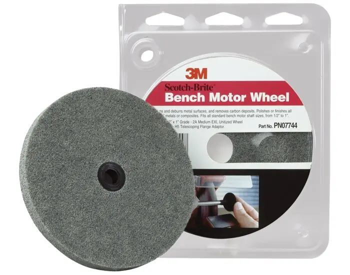 Scotch-Brite Bench Motor Wheel 6 in Dia Medium Grade 4500 rpm Gray 07744 Scotch-Brite Bench Motor Wheel 6 in Dia Medium Grade 4500 rpm Gray 07744