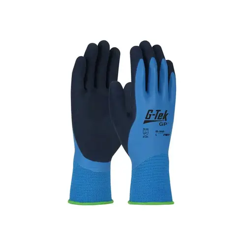 GP Blue Large Nylon Work & General Purpose Gloves - EN388: 2131 Cut Resistance - Latex Coating - 9.6" Length Pair GP Blue Large Nylon Work & General Purpose Gloves - EN388: 2131 Cut Resistance - Latex Coating - 9.6" Length Pair