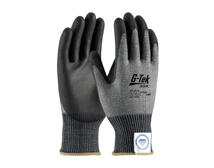PIP 3GX 19-D326 Black/Gray XL Dyneema/Lycra Cut-Resistant Gloves - ANSI A3 Cut Resistance - Polyurethane Palm & Fingers Coating - 10.2 19-D326/XL PIP 3GX 19-D326 Black/Gray XL Dyneema/Lycra Cut-Resistant Gloves - ANSI A3 Cut Resistance - Polyurethane Palm & Fingers Coating - 10.2 19-D326/XL