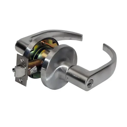 T Series Storeroom Quantum Lever Lock with C Keyway 98535 Latch 5164 Strike Satin Chrome Finish T Series Storeroom Quantum Lever Lock with C Keyway 98535 Latch 5164 Strike Satin Chrome Finish