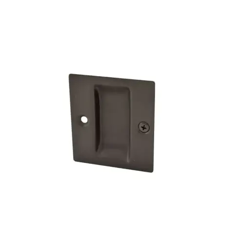 Flush Cup Pocket Door Pull Dark Bronze Powder Coat Finish