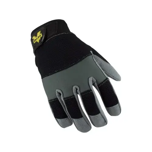 V140 Black/Gray Large Synthetic Leather Mechanic's Gloves - Neoprene Knuckles Coating Pair V140 Black/Gray Large Synthetic Leather Mechanic's Gloves - Neoprene Knuckles Coating Pair