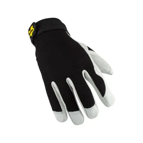 V255 Black/White Small Goatskin Leather Work Gloves Pair V255 Black/White Small Goatskin Leather Work Gloves Pair