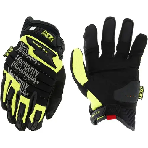 Gloves: Size L, Tricot-Lined, Synthetic Leather Fluorescent Yellow Pair Gloves: Size L, Tricot-Lined, Synthetic Leather Fluorescent Yellow Pair