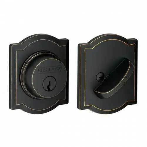 Camelot Single Cylinder Deadbolt C Keyway with 12287 Latch and 10116 Strike Aged Bronze Finish Camelot Single Cylinder Deadbolt C Keyway with 12287 Latch and 10116 Strike Aged Bronze Finish