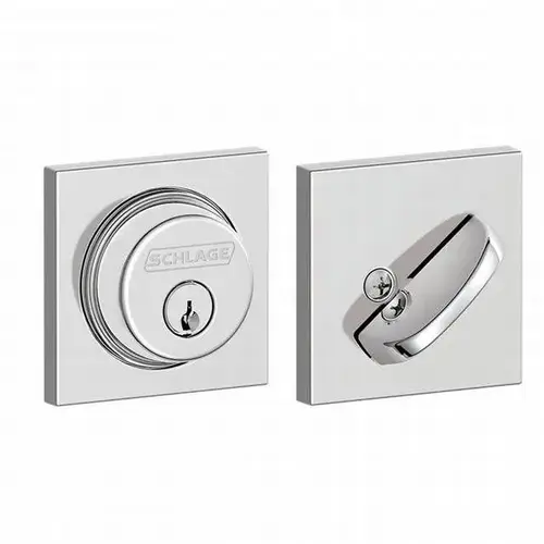 Collins Single Cylinder Deadbolt C Keyway with 12287 Latch and 10116 Strike Bright Chrome Finish Collins Single Cylinder Deadbolt C Keyway with 12287 Latch and 10116 Strike Bright Chrome Finish