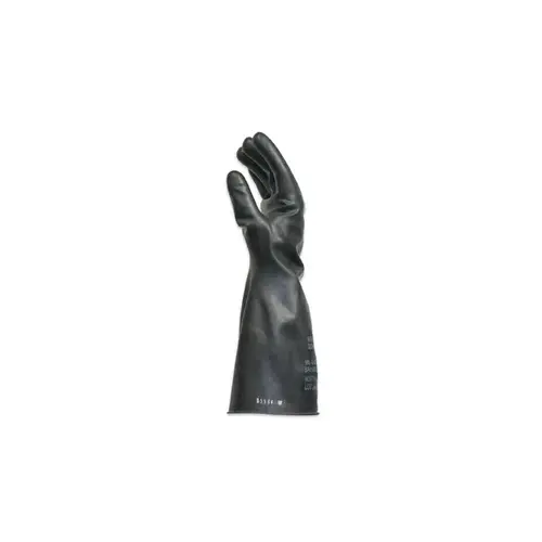 B144RGI Black Large Butyl Unsupported Chemical-Resistant Gloves - 14" Length - Rough Finish - 14 mil Thick Pair