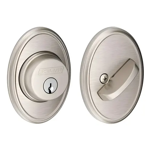 Wakefield Single Cylinder Deadbolt C Keyway with 12287 Latch and 10116 Strike Satin Nickel Finish Wakefield Single Cylinder Deadbolt C Keyway with 12287 Latch and 10116 Strike Satin Nickel Finish
