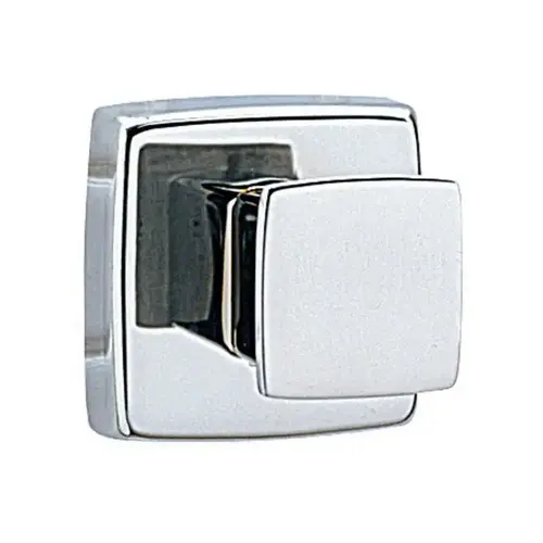 Square Single Robe Hook Bright Stainless Steel Finish Square Single Robe Hook Bright Stainless Steel Finish