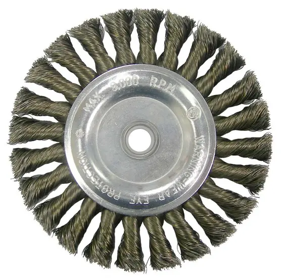 Weiler Vortec Pro Knot Wire Wheel 6 in Dia .014 in Carbon Steel Wire 9 000 rpm - pack of 5 36027-XCP5