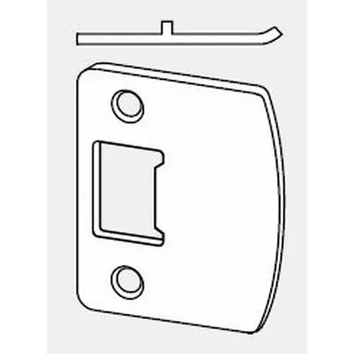 Radius Full Lip Strike Satin Stainless Steel Finish