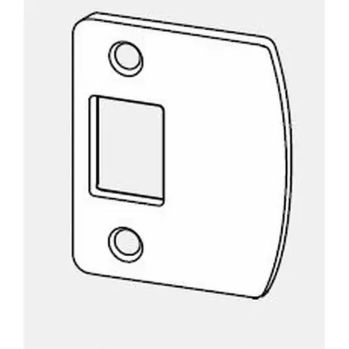 Radius Full Lip Deadbolt Strike Satin Stainless Steel Finish