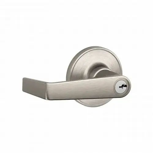 Entry Lock Marin Lever with C Keyway; 16255 Latch and 10101 Strike Satin Nickel Finish Entry Lock Marin Lever with C Keyway; 16255 Latch and 10101 Strike Satin Nickel Finish
