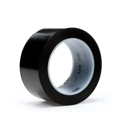 471 Series Fine Line Masking Tape, 36 yd x 2 in, 5.2 mil THK, Black