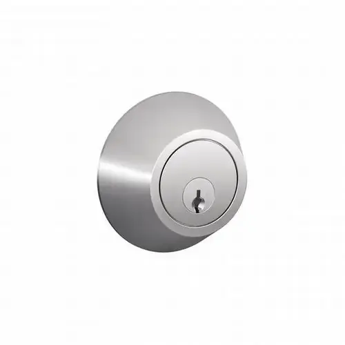 Single Cylinder Deadbolt with C Keyway; 16068 Latch and 10267 Strike Satin Chrome Finish
