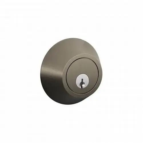 Single Cylinder Deadbolt with C Keyway; 16068 Latch and 10267 Strike Antique Pewter Finish Satin Nickel Blackened