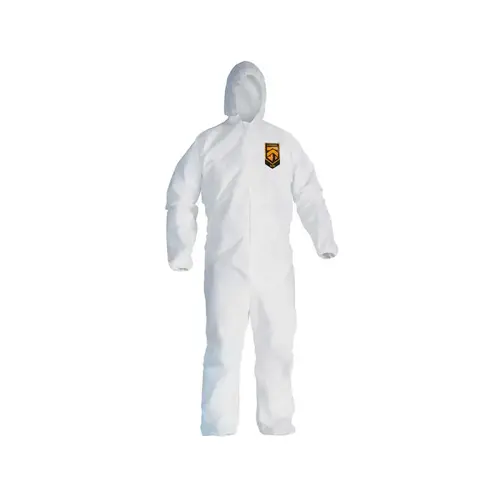 A30 White XL Microforce Disposable Chemical-Resistant Coveralls A30 White XL Microforce Disposable Chemical-Resistant Coveralls