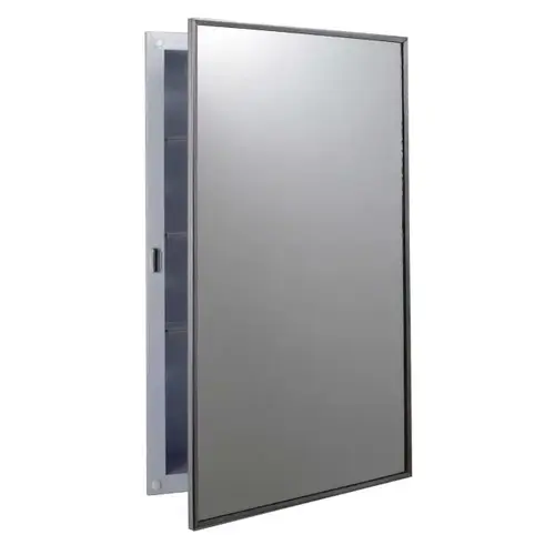 Recessed Medicine Cabinet with 15-1/2" x 25-7/8" Door Satin Stainless Steel Finish Recessed Medicine Cabinet with 15-1/2" x 25-7/8" Door Satin Stainless Steel Finish