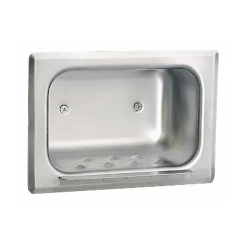 Recessed Heavy Duty Soap Dish Satin Stainless Steel Finish Recessed Heavy Duty Soap Dish Satin Stainless Steel Finish