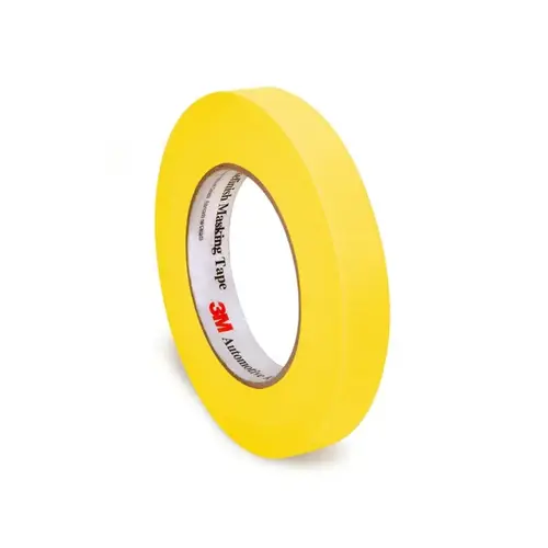 Yellow Automotive Masking Tape - 24 mm (1 in) Width x 55 m Length - pack of 24 Yellow Automotive Masking Tape - 24 mm (1 in) Width x 55 m Length - pack of 24