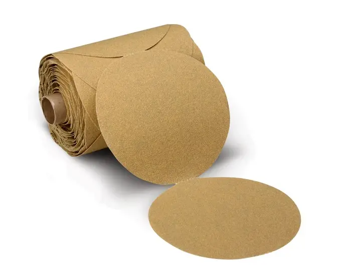 3M 236U Coated Aluminum Oxide Disc Roll - Very Fine Grade - P150 Grit - 6 Diameter Gold 60440272528 3M 236U Coated Aluminum Oxide Disc Roll - Very Fine Grade - P150 Grit - 6 Diameter Gold 60440272528