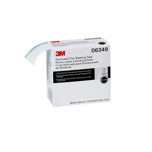 Perforated Trim Masking Tape, 10.94 yd x 2 in, 0.12 mm THK, 10 mm Hard Band Width, Blue Perforated Trim Masking Tape, 10.94 yd x 2 in, 0.12 mm THK, 10 mm Hard Band Width, Blue