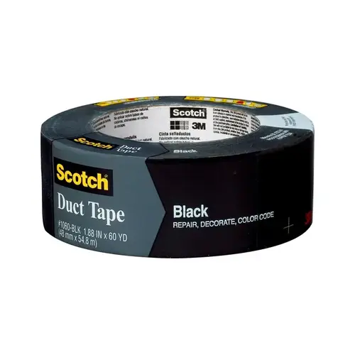 Duct Tape, 60 yd L, 1.88 in W, Black