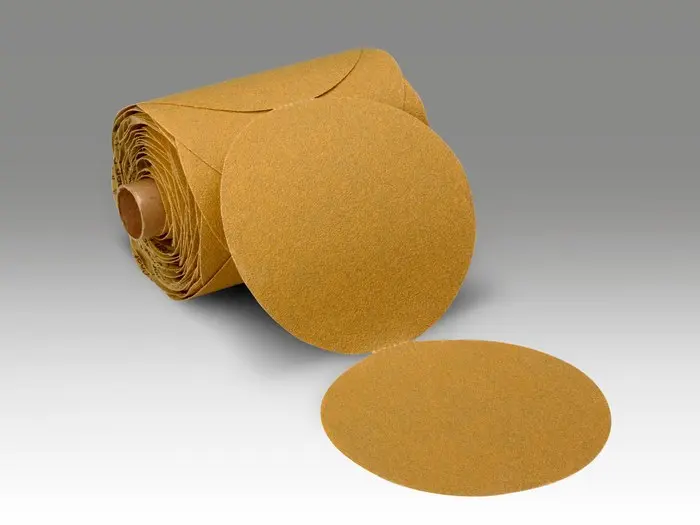 3M 363I Series Abrasive Disc Roll 5 in Dia P60 Grit PSA Gold 21800 3M 363I Series Abrasive Disc Roll 5 in Dia P60 Grit PSA Gold 21800