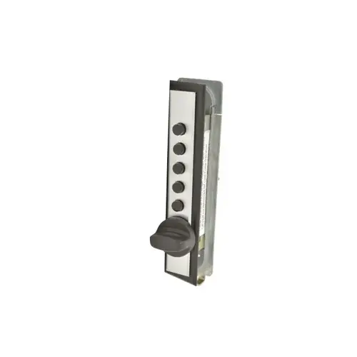 Cabinet Lock, Wood Application, End Throw, Spring Latch, with Trim, Ball Bearing Clutch Knob Satin Chrome Finish Cabinet Lock, Wood Application, End Throw, Spring Latch, with Trim, Ball Bearing Clutch Knob Satin Chrome Finish