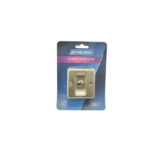 Solid Brass Carded Privacy Sliding Door Lock Satin Nickel Finish Solid Brass Carded Privacy Sliding Door Lock Satin Nickel Finish