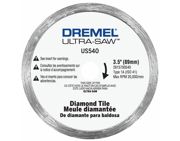 Dremel Ultra-Saw 4 in. Diamond Tile Cutting Wheel for Floor Tile Wall Tile Porcelain Ceramic Slate Stone and Cement Board US540