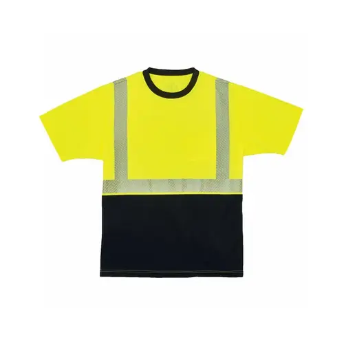 GloWear Large Hi Vis Lime/Black Front Performance T-Shirt GloWear Large Hi Vis Lime/Black Front Performance T-Shirt