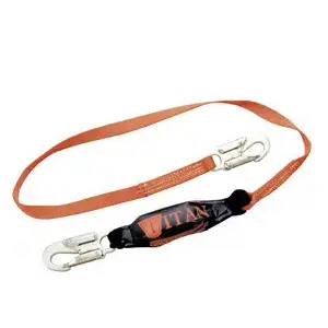 Honeywell T6111-Z7/6FTAF Titan Pack-Type Shock Absorbing Lanyard, Locking Snap Hooks, 1 Leg, Orange