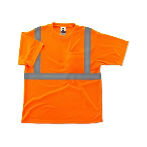 8289 Orange Polyester High Visibility Shirt - T-Shirt - ANSI Class 2 Rating - Fits 54 to 58" Chest 8289 Orange Polyester High Visibility Shirt - T-Shirt - ANSI Class 2 Rating - Fits 54 to 58" Chest