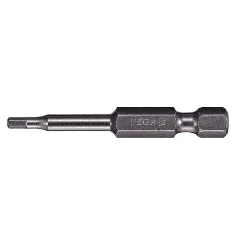 Power Hex Driver Bit - 5 mm Tip - 1/4 in-Hex Shank - 3 1/2" Length - S2 Modified Steel
