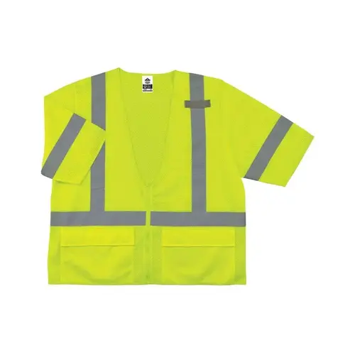 GloWear 8320Z Type R Class 3 Standard Hi-Vis Short-Sleeved Safety Vest, Large/X-Large, Lime - pack of 6 GloWear 8320Z Type R Class 3 Standard Hi-Vis Short-Sleeved Safety Vest, Large/X-Large, Lime - pack of 6