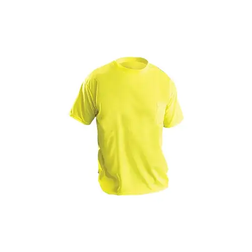 Yellow Wicking Polyester Birdseye High Visibility Shirt - T-Shirt Yellow Wicking Polyester Birdseye High Visibility Shirt - T-Shirt