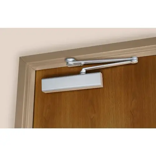 Parallel Rigid Arm Adjustable Surface Mount Door Closer with Full Cover and Sex Nuts Aluminum Finish Parallel Rigid Arm Adjustable Surface Mount Door Closer with Full Cover and Sex Nuts Aluminum Finish