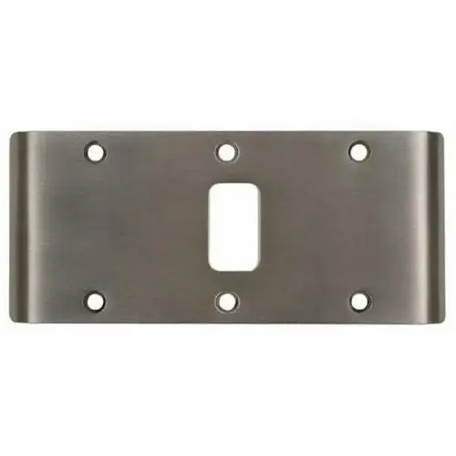 5-3/4" Double Lipped Strike for Center Hung Doors # 100340 Satin Chrome Finish 5-3/4" Double Lipped Strike for Center Hung Doors # 100340 Satin Chrome Finish