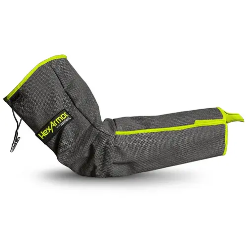 AS019S Gray/High-Vis XL SuperFabric Cut-Resistant Arm Sleeve - 22.5" Length