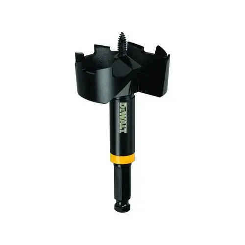 Drill Bit, 2-9/16 in Dia, 6 in OAL, 7/16 in Dia Shank, Ball Groove, Hex Shank Black Drill Bit, 2-9/16 in Dia, 6 in OAL, 7/16 in Dia Shank, Ball Groove, Hex Shank Black