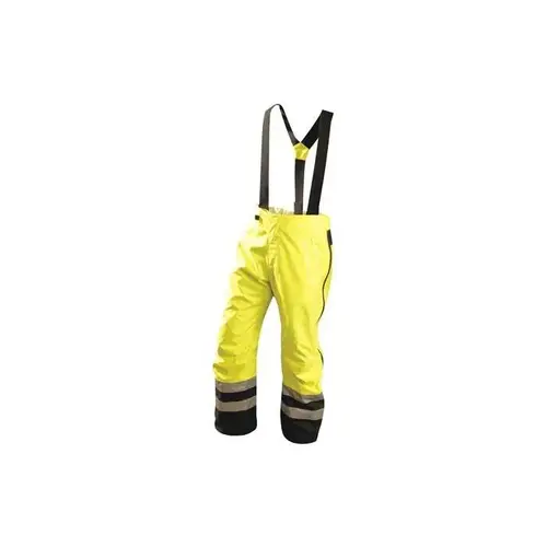 Rain Pants: Polyester, Zipper Closure, Black & Yellow, Medium Rain Pants: Polyester, Zipper Closure, Black & Yellow, Medium