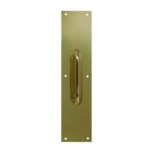 Pull Plate with 3/4" Round Pull Bright Polished Brass Pull Plate with 3/4" Round Pull Bright Polished Brass