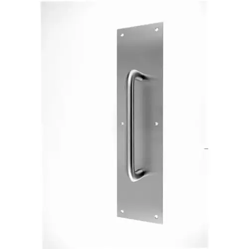 4" x 16" Pull Plate with 8" CTC 3/4" Round Pull Bright Stainless Steel Finish 4" x 16" Pull Plate with 8" CTC 3/4" Round Pull Bright Stainless Steel Finish