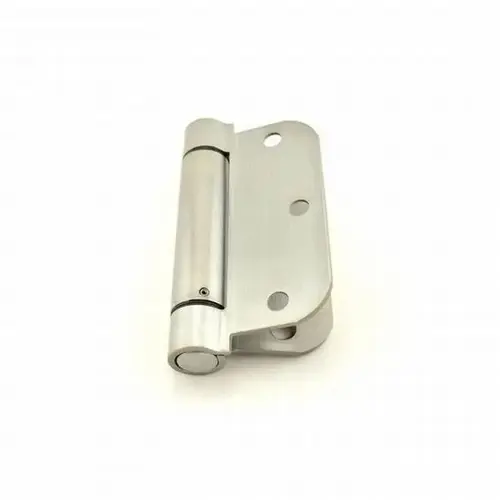 3-1/2" x 3-1/2" 5/8" Radius Standard Weight Spring Hinge # 420774 Satin Chrome Finish 3-1/2" x 3-1/2" 5/8" Radius Standard Weight Spring Hinge # 420774 Satin Chrome Finish