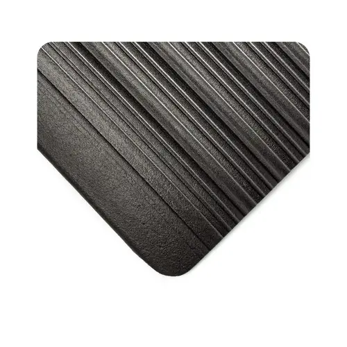 442 Black Vinyl Sponge Ribbed Anti-Fatigue Mat - 3 ft Width - 5 ft Length 442 Black Vinyl Sponge Ribbed Anti-Fatigue Mat - 3 ft Width - 5 ft Length