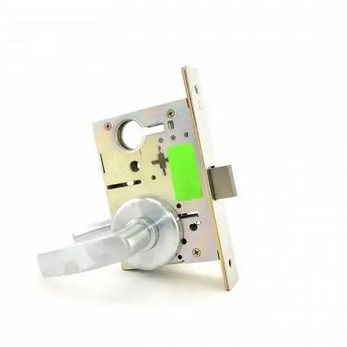 Mortise Lock Passage 14 Lever with H Rose Right Hand Satin Chrome Finish Mortise Lock Passage 14 Lever with H Rose Right Hand Satin Chrome Finish